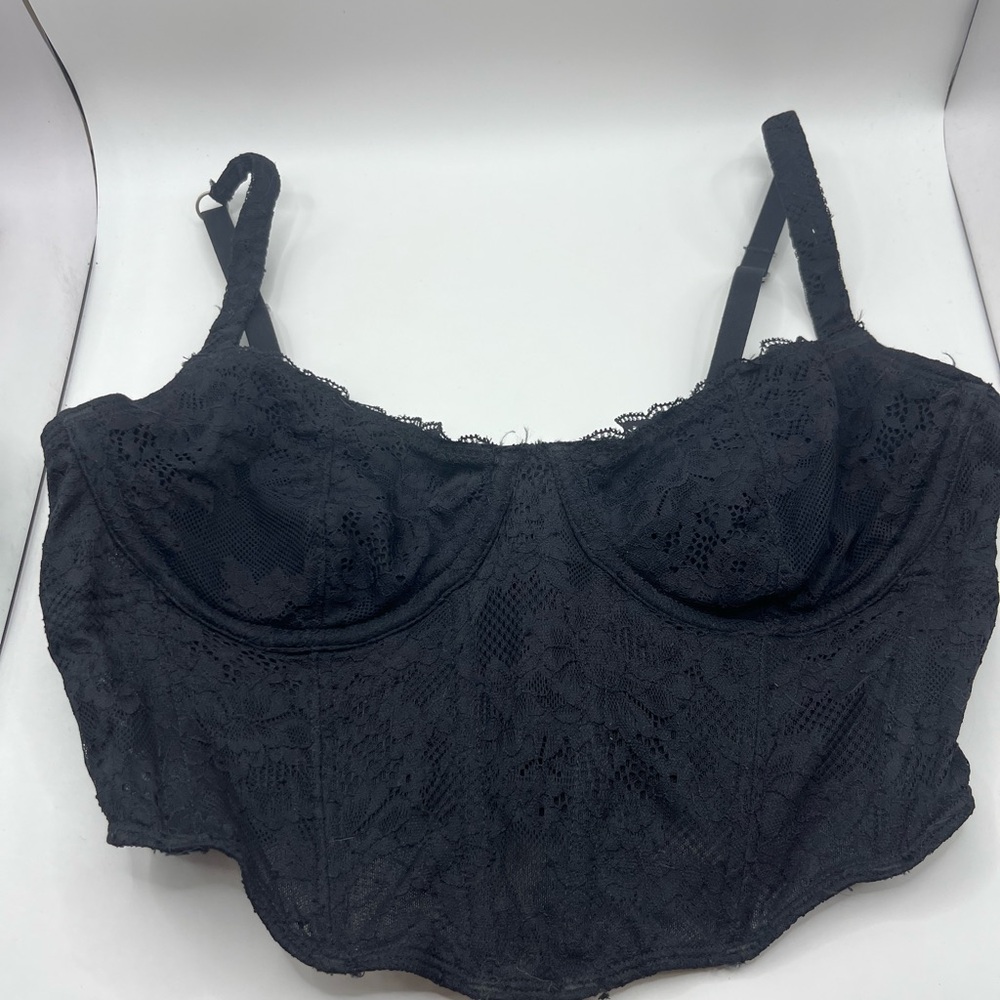 Elegant Black Lace Corset Top